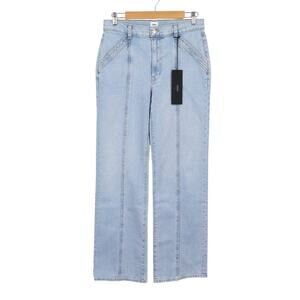 NWT Edwin Marli High-Rise Straight Leg Denim Jean In Harbour Light Blue Size 29